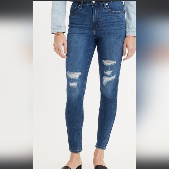 Levi's 721 High Rise Skinny Distressed Stretch Women's Jeans Size 32x32 - Picture 2 of 16